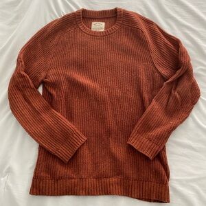 Fat Face Men's Rust Crewneck Sweater - medium